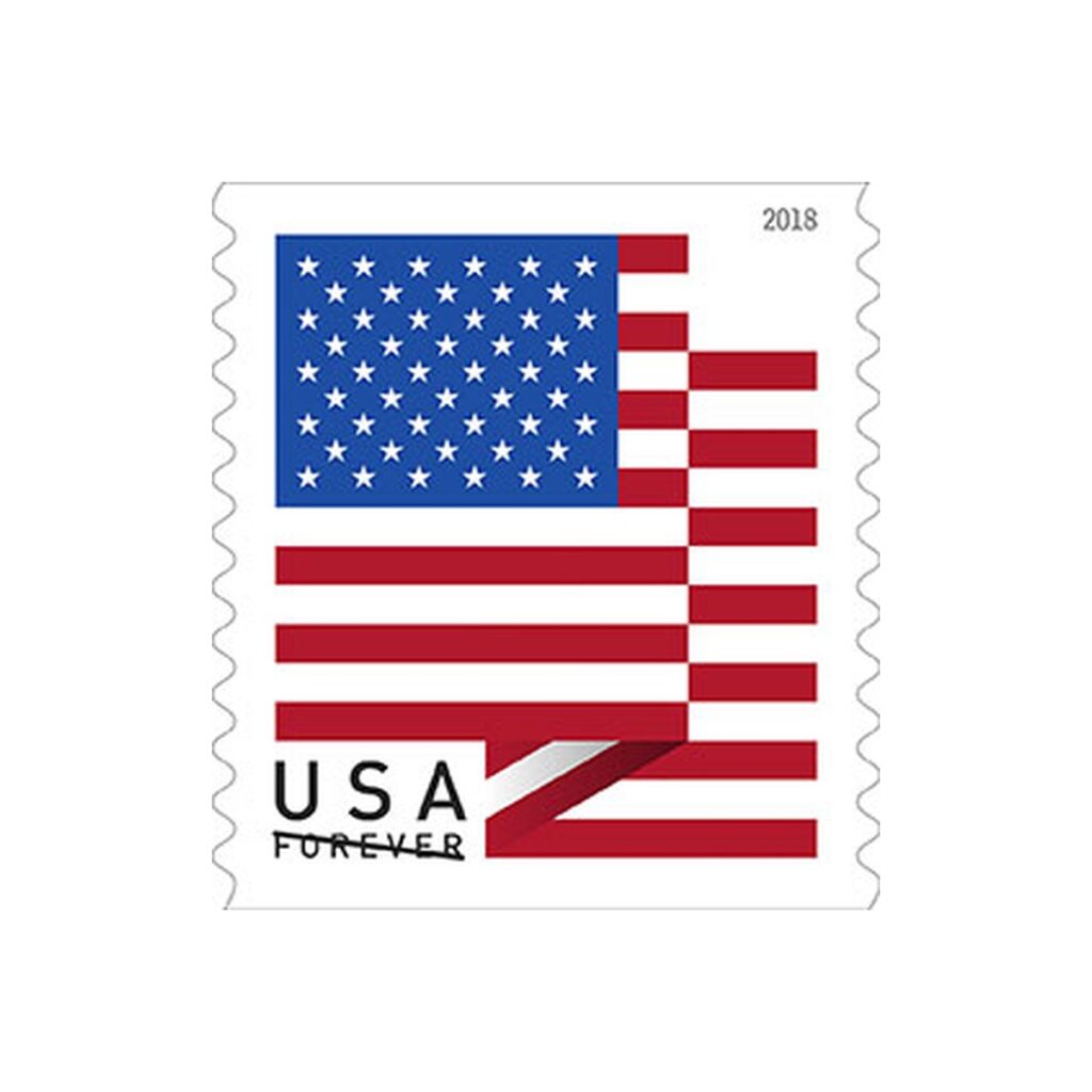 U.S. Flag — genuine USPS Forever Stamps, in stock