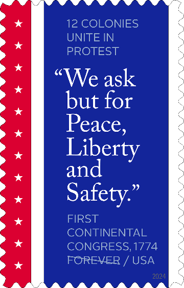First Continental Congress, 1774 USPS stamp