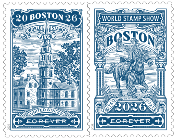 Boston 2026 World Stamp Show USPS stamp