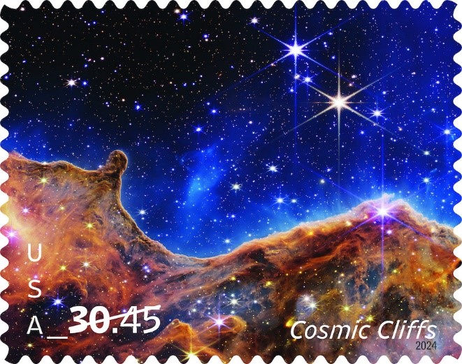 Cosmic Cliffs USPS stamp