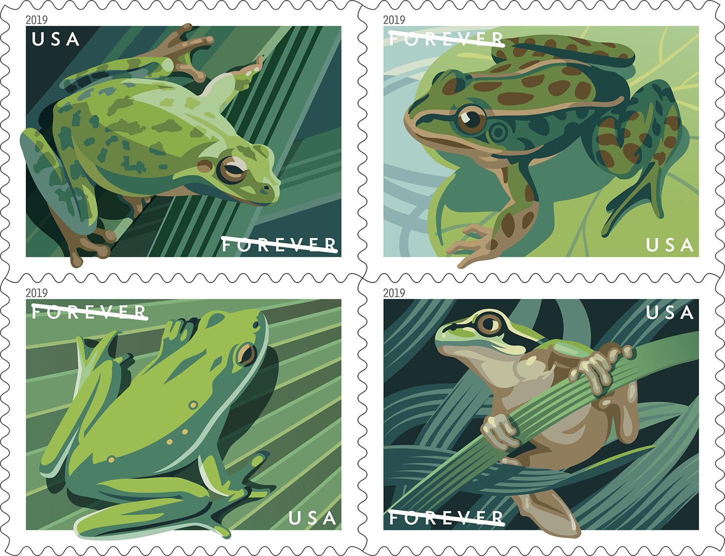 Frogs USPS stamp