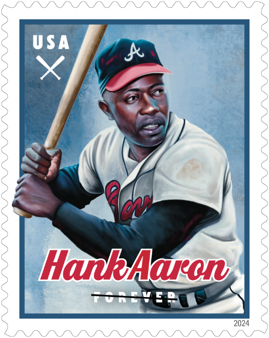 Hank Aaron USPS stamp