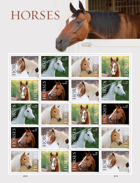 Horses USPS stamp