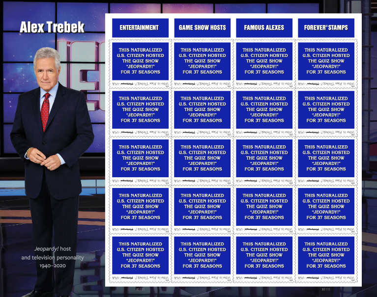 Alex Trebek USPS stamp
