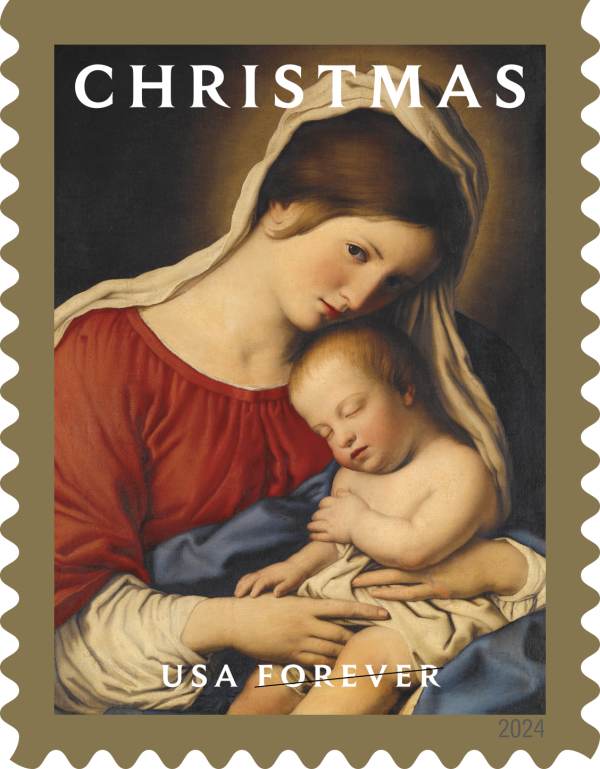 Christmas Madonna and Child USPS stamp