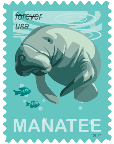 Save Manatees USPS stamp