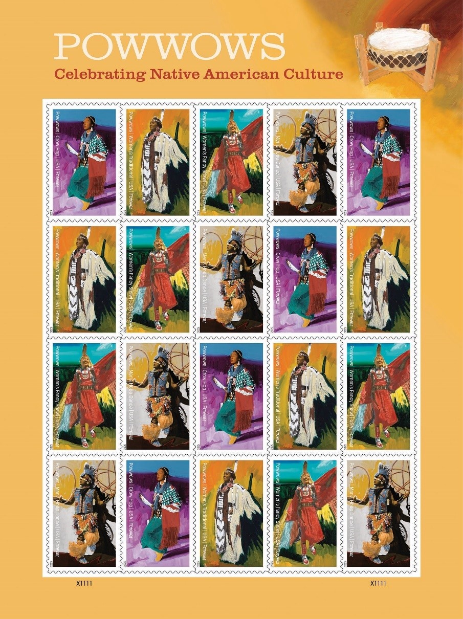 Powwows: Celebrating Native American Culture USPS stamp