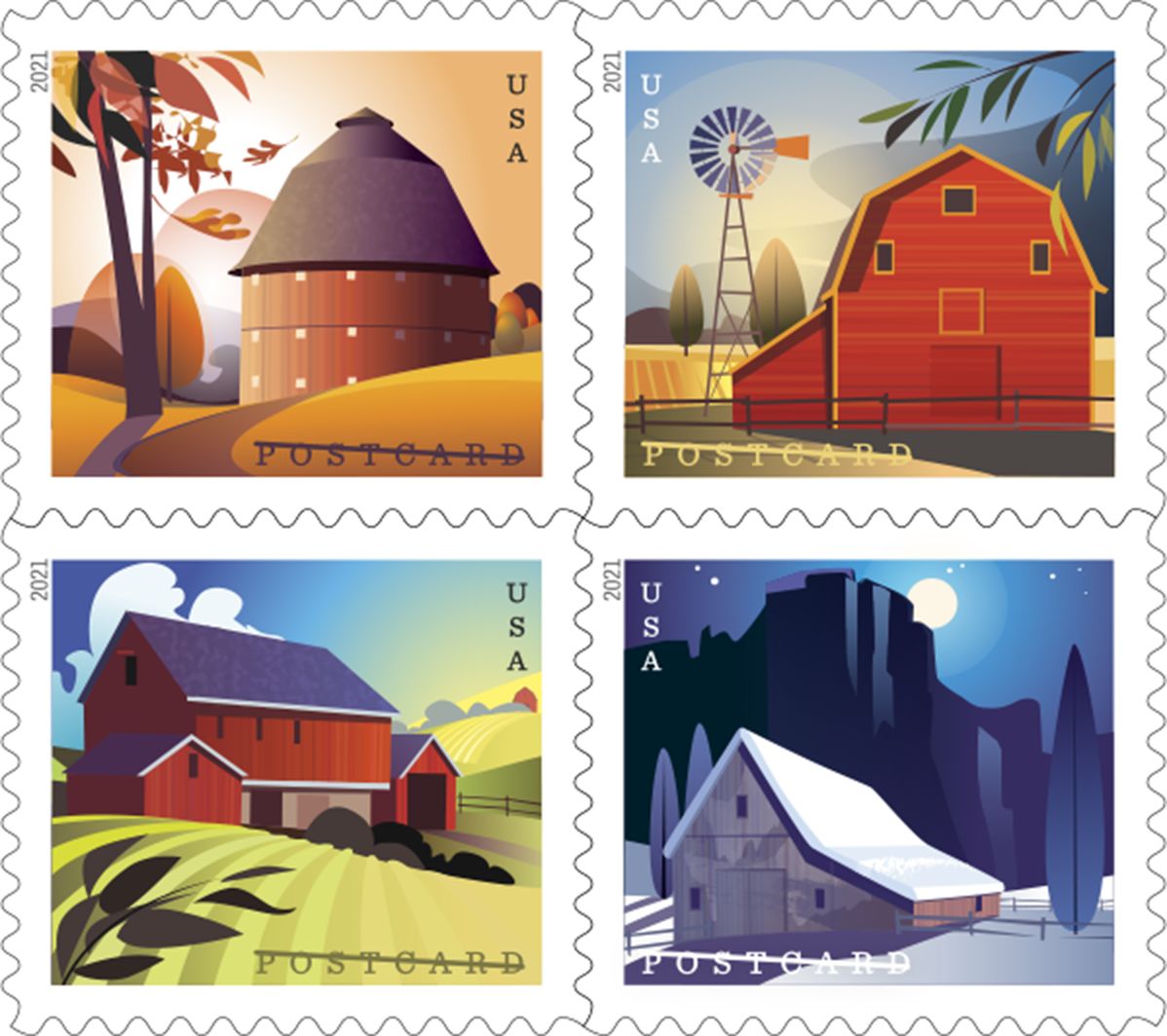 Barns USPS stamp