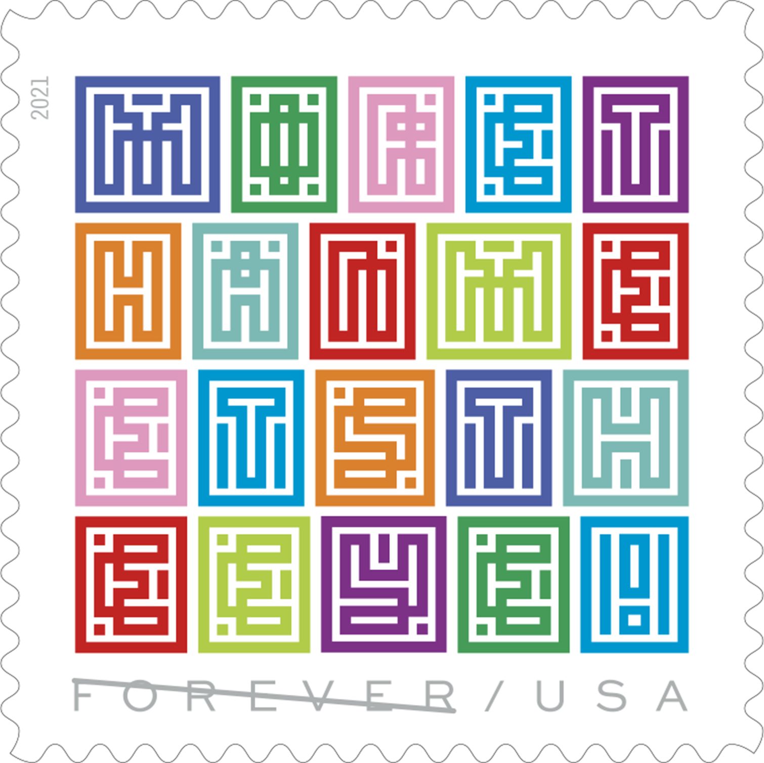 Mystery Message USPS stamp