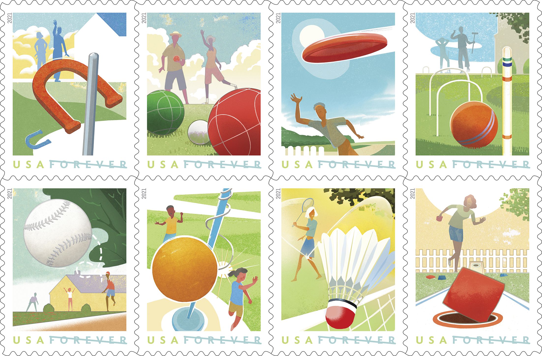 Backyard Games USPS stamp