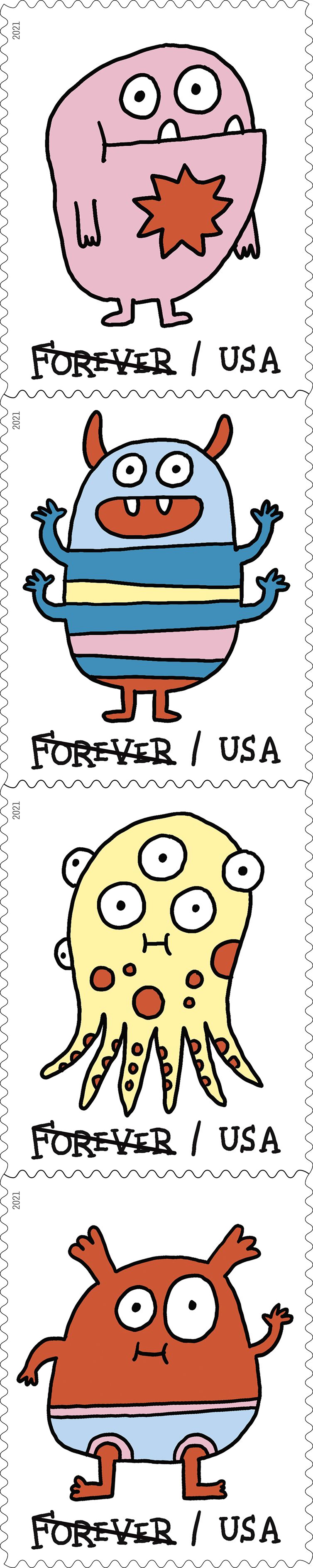 Message Monsters USPS stamp