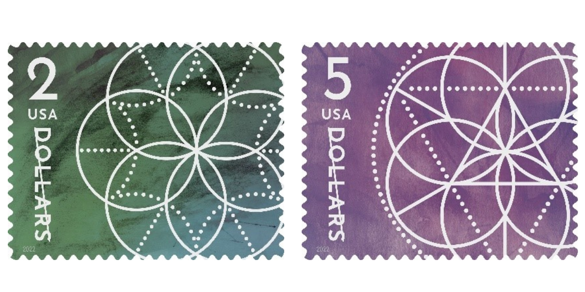 Floral Geometry USPS stamp