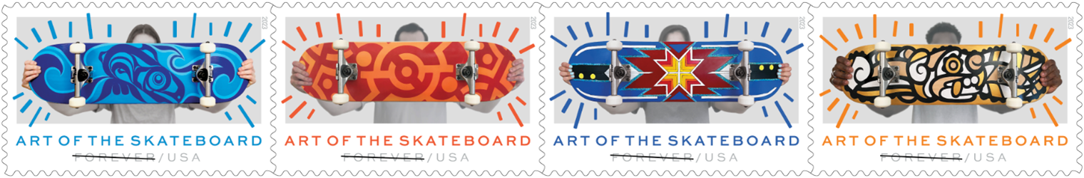 Art of the Skateboard USPS stamp