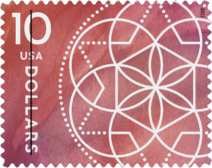 $10 Floral Geometry USPS stamp
