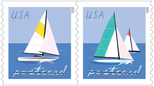 Sailboats USPS stamp