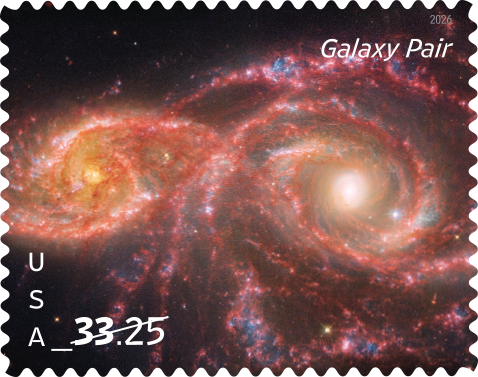 Galaxy Pair USPS stamp