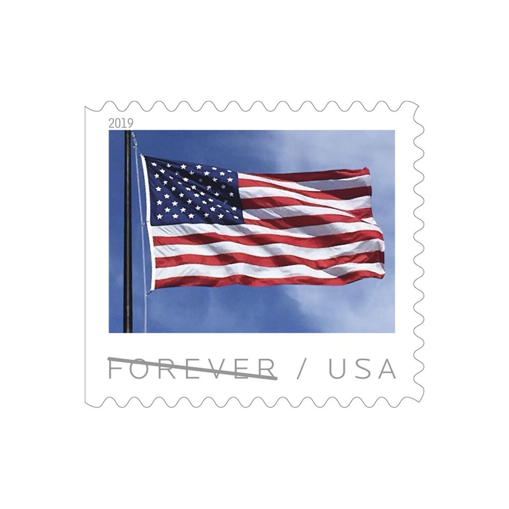 U.S. Flag — genuine USPS Forever Stamps, in stock