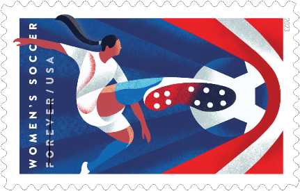 Women’s Soccer USPS stamp